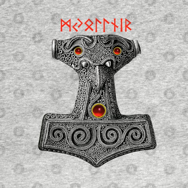 MJOLLNIR Hammer of the Thunder God Thor, Viking mythology by BulganLumini